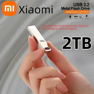 XIAOMI USB 3.2 محرك فلاش 2 تيرا بايت المعادن U القرص عالية السرعة TypeC الذاكرة عصا تخزين مقاوم للماء هاتف الكمبيوتر نقل البيانات المحمولة الساخن