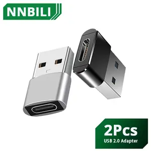 2 قطعة USB إلى نوع C OTG محول USB USB-C ذكر إلى مايكرو USB نوع-c أنثى محول لماك بوك سامسونج S20 USBC OTG موصل